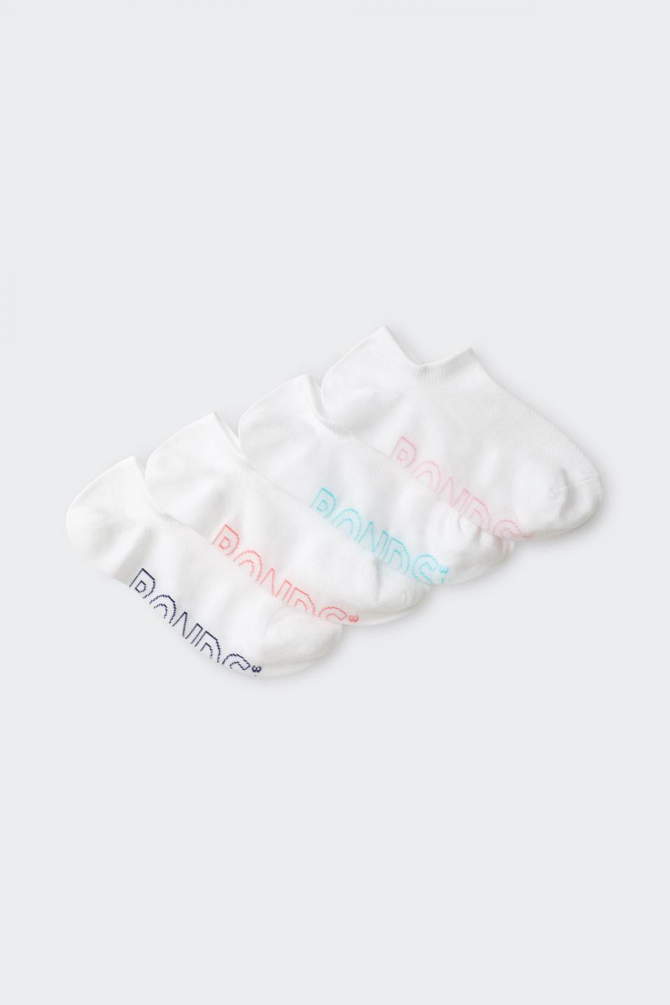 Womens Logo Light No Show Socks 4 Pack