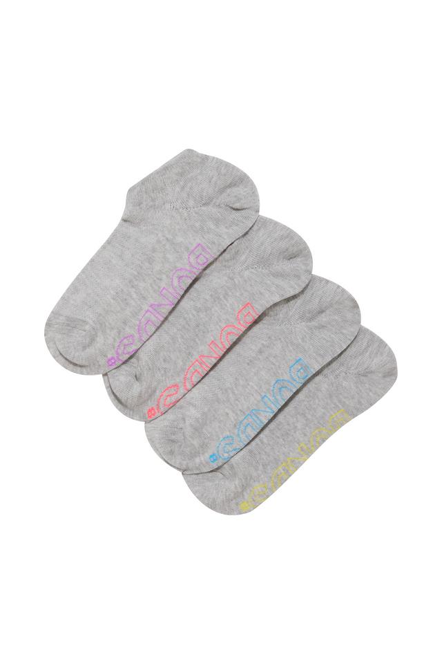 Womens Logo Light No Show Socks 4 Pack