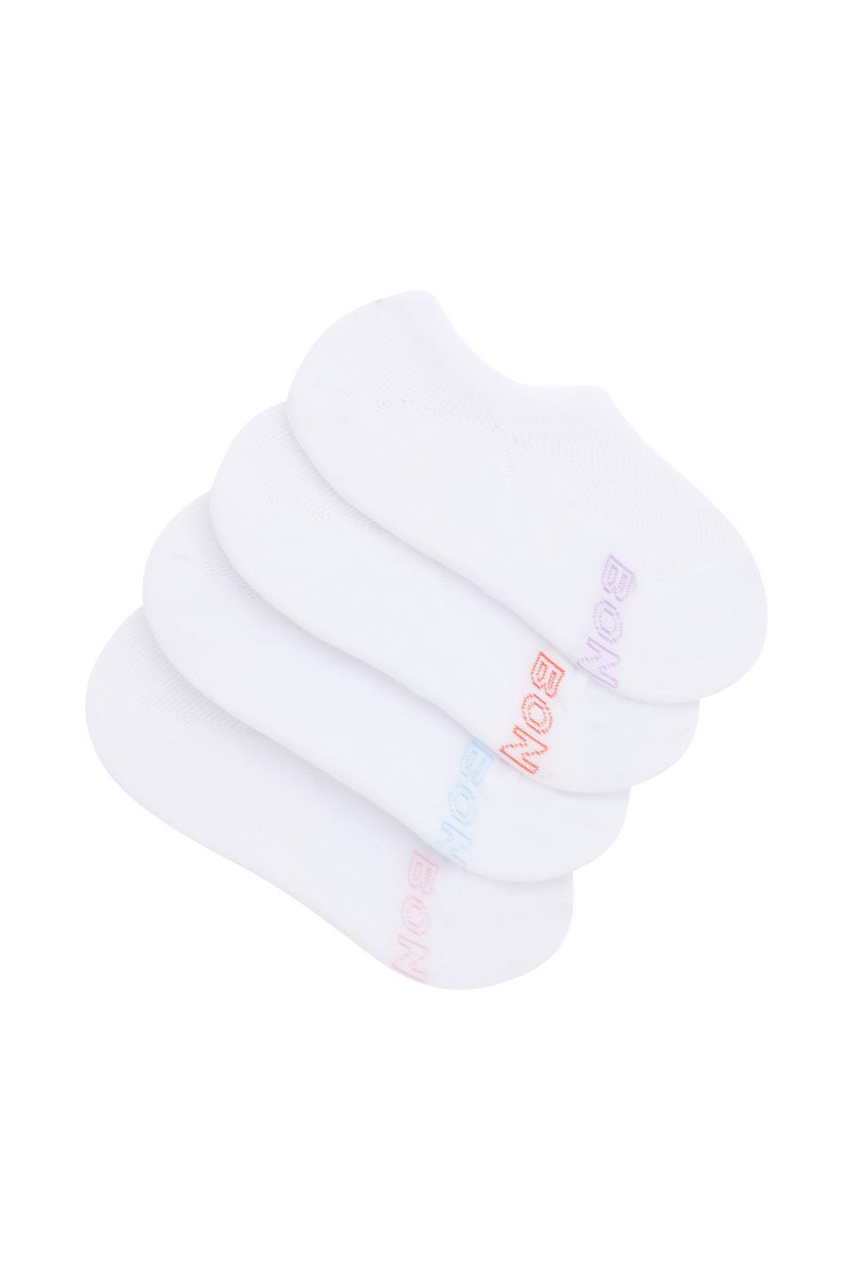 Womens Logo Light Sneaker Socks 4 Pack