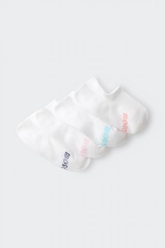 Womens Logo Light Sneaker Socks 4 Pack (White Pop)