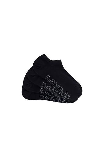Womens Logo Lightweight No Show 4 Pack (Black)