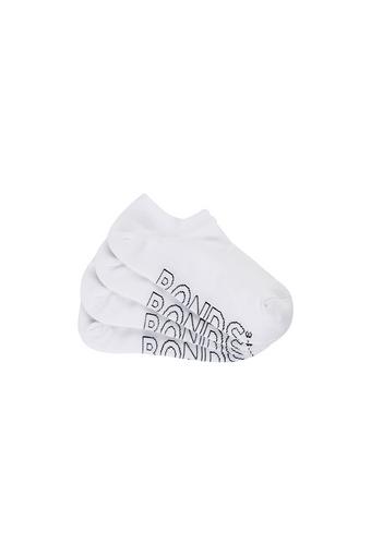 Womens Logo Lightweight No Show 4 Pack (White)
