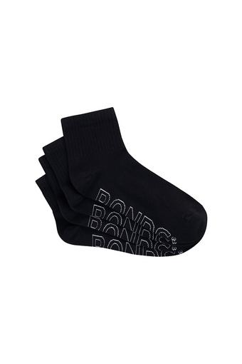 Womens Logo Lightweight Quarter Crew 4 Pack (Black)