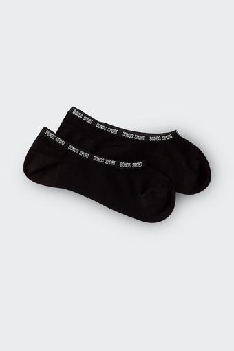 Womens Mesh Footlet 2 Pack (Black)