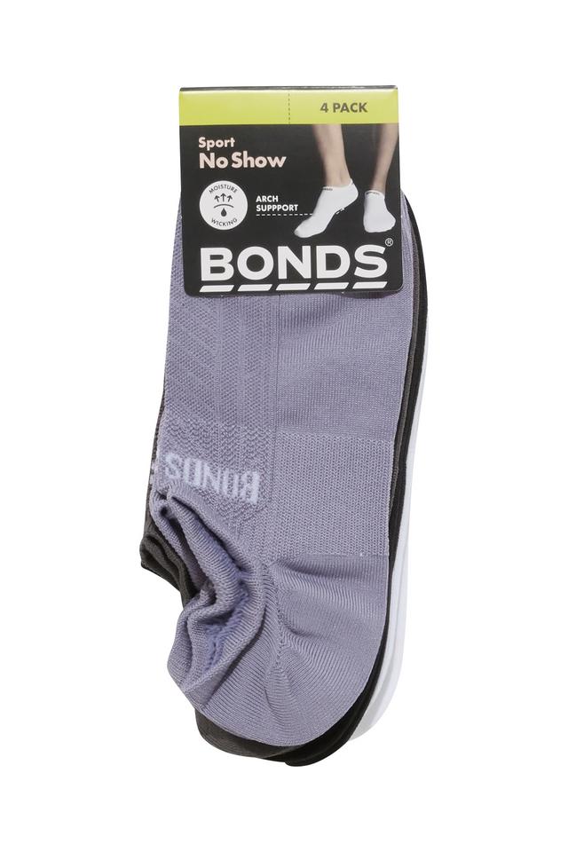 Womens Cool Sport No Show Socks 4 Pack