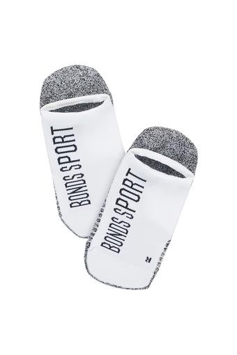 Womens Sport Tech No Show Socks 2 Pack (White)