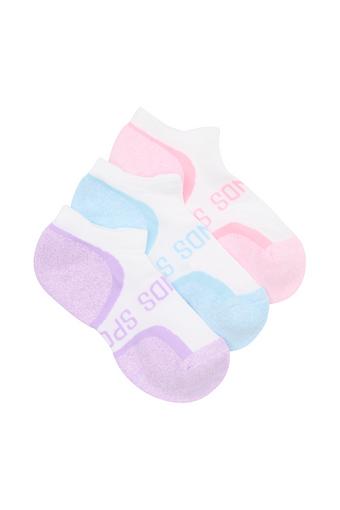 Womens Ultimate Comfort Low Cut Socks 3 Pack (White  Pop)