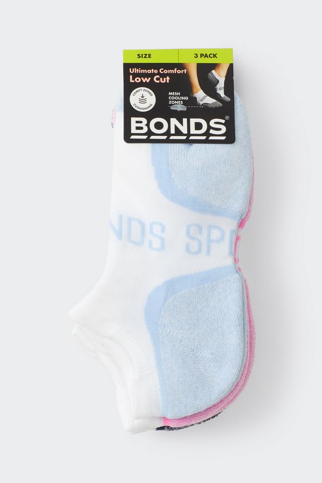 Womens Ultimate Comfort Low Cut Socks 3 Pack