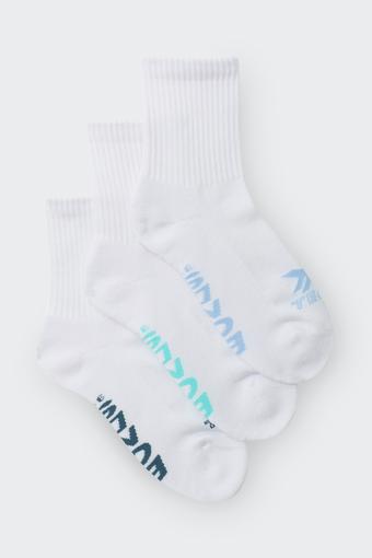 Womens X-Temp Half Crew Socks 3 Pack (White Pop)