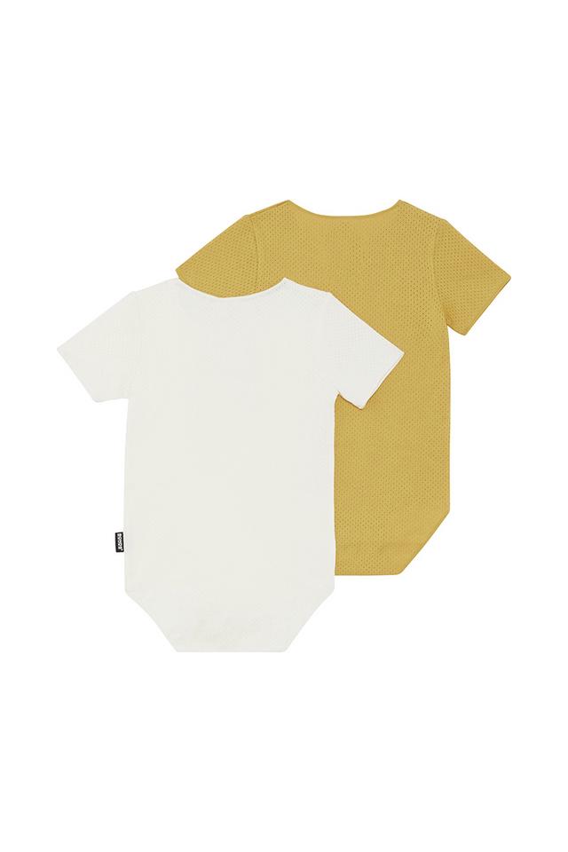 Wondercool Eyelet Short Sleeve Bodysuit 2 Pack