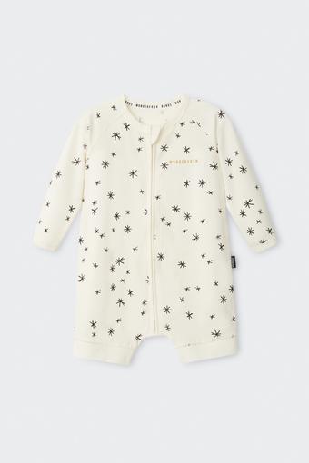 Wonderfrsh Long Sleeve Romper (Crayon Star Marscapone)