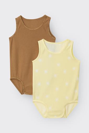 Wondergrow Print Singletsuit 2 Pack (Sunday Sun / Spiced Nutmeg)