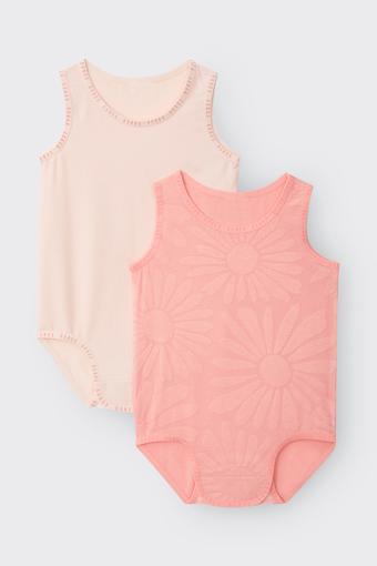 Wondergrow Textured Singletsuit 2 Pack (Sunday Sun / Spiced Nutmeg)