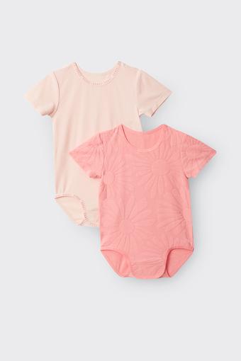 Wondergrow Textured Teesuit 2 Pack (Sunday Sun / Spiced Nutmeg)