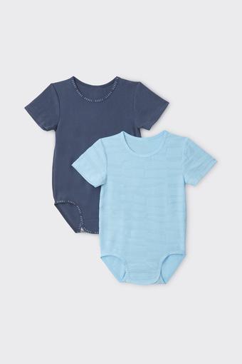 Wondergrow Textured Teesuit 2 Pack (Little Zebra / Puberty Blues)