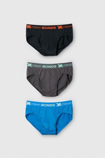 X-Temp Micro Brief 3 Pack (Nu Black & Burnt Tangerine/ Black Pearl & Fresh Foam/ Sorority Blues / Tyler Bay)