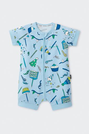 Zip Romper (Birthday Kid Blue)