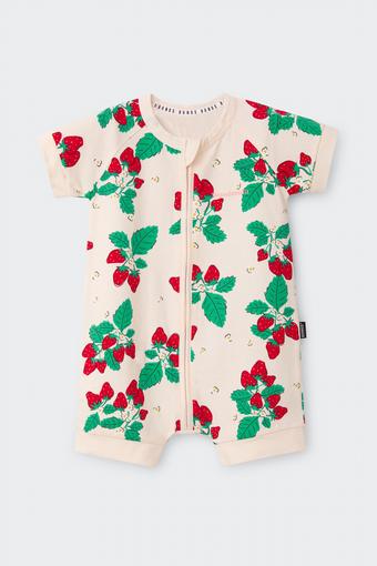 Zip Romper (Strawberry Sweet Fields)