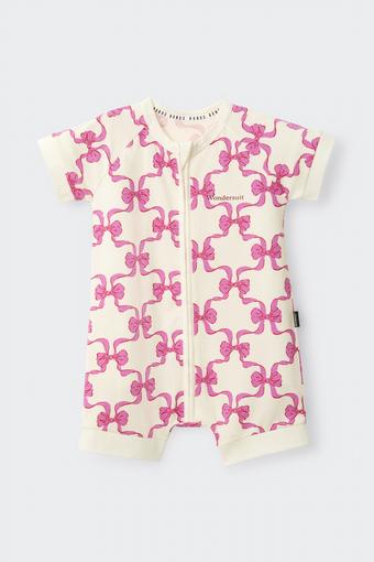 Zip Romper (Checkered Bows)
