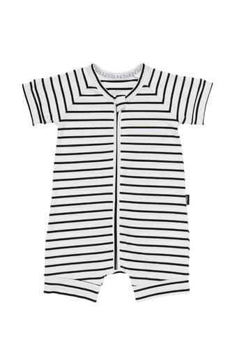 Zip Romper Wondersuit (Black/ White)
