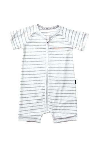 Zip Romper Wondersuit (Grey/White)