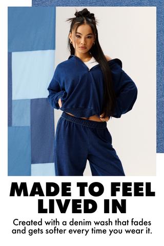Made to feel lived in. Created with a denim wash that fades and gets softer every time you wear it.