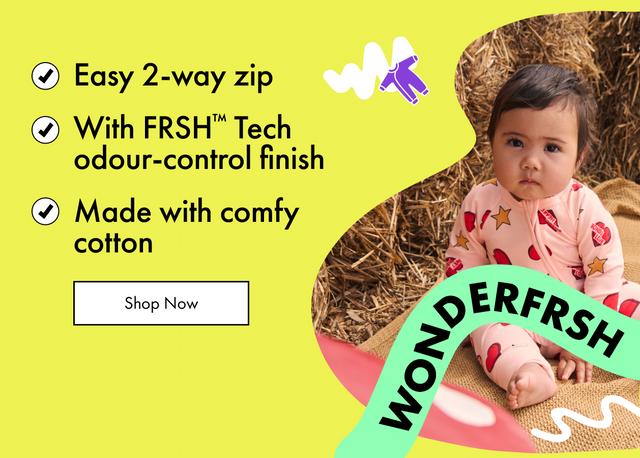 Wonderfrsh. Easy 2-way zip. With FRSH Tech odour-control finish. Made with comfy cotton. Shop Now.