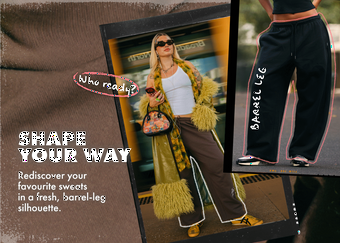 Shape Your Way. Rediscover your favourite sweats in a fresh, barrel-leg silhouette.