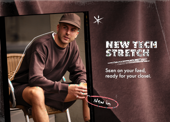 New Tech Stretch. Seen on your feed, ready for your closet.