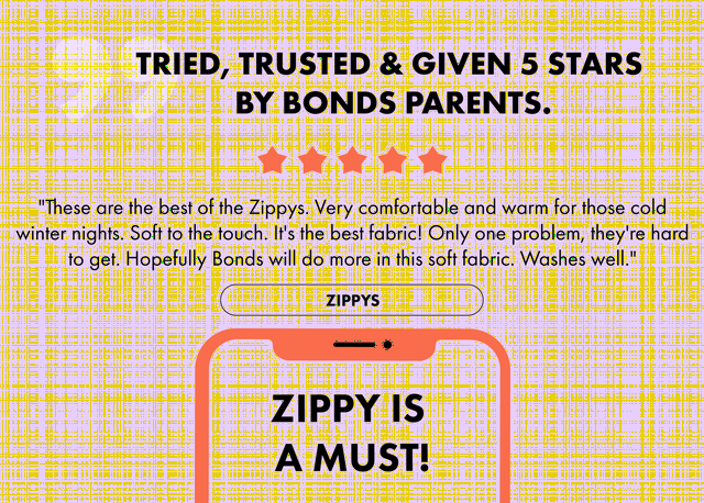 Tried, trusted & given 5 stars by Bonds parents