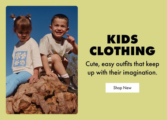 Kids Clothing. Cute, easy outfits that keep up with their imagination. Shop New.