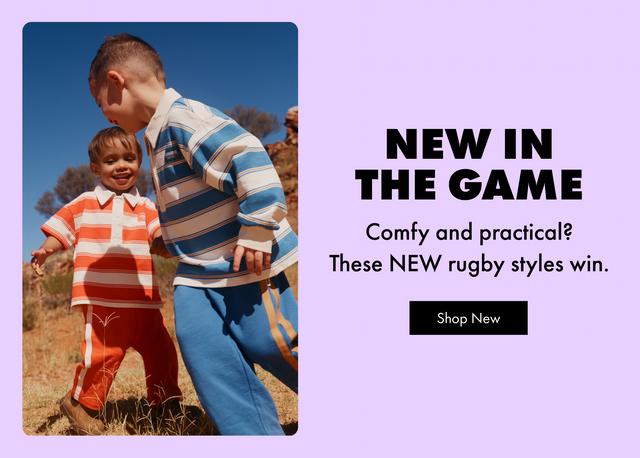 NEW IN THE GAME. Comfy and practical? These NEW rugby styles win. Shop new.