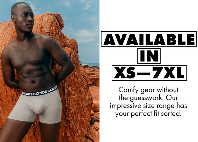 Available in XS - 7XL. Comfy gear without the guesswork. Our impressive size range has your perfect fit sorted.